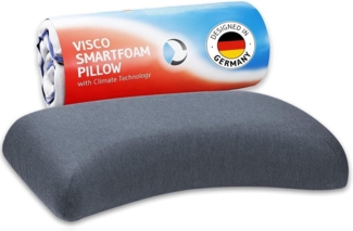 Nackenstützkissen LUNA QuickDry mit Schulterbogen für Seiten- und Rückenschläfer, aus Visco Schaum, höhenverstellbar und ergonomisch