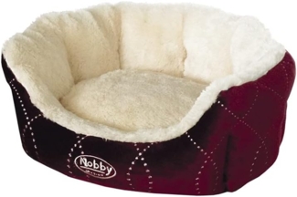 Nobby 'Ceno' Komfortbett, oval, Polyester, weinrot, 21 x 55 x 50 cm