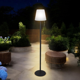 Spetebo LED Außen-Stehlampe Akku Garten Standleuchte - 106 x 16 cm, 4 Leuchtmodi, LED fest integriert, warmweiß, soft warmweiß, 8 Farben im Wechsel, Farbe fixiert, wieder aufladbar