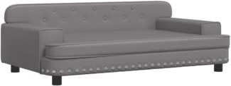vidaXL Hundebett Grau 90x53x30 cm Kunstleder 171879