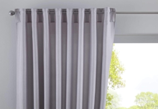 Gardinenbox Vorhang, verdecketeSchlaufen (1 St), transparent, Cationic »JENA« Blickdicht Leinen Optik Meliert extra Breit 2019037