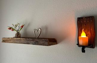 Home Feeling Deko-Wandregal Regale aus recyceltem Teakholz, drei verschiedene Längen