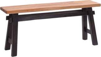 Sitzbank East 118 Mahagoni Recyclingholz massiv 04 schwarz-natur