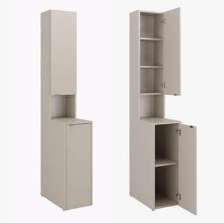 Platan Room Waschmaschinenumbauschrank Badschrank LORA Waschmaschinenschrank Badezimmer Hochschrank 210 x 65 x 50 cm