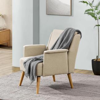 Polstersessel Edling Beige [en. casa]