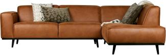 Ecksofa Statement Rechts - Leder Cognac