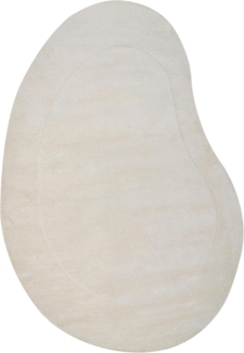 Teppich Viskose hellbeige 160 x 230 cm Kurzflor MASSO