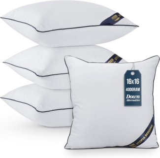 Utopia Bedding Kissen, Kissenfüllung für Bett und als Dekokissen, Sofakissen, Zierkissen für Couch (4, Weiß, 40x40 cm)