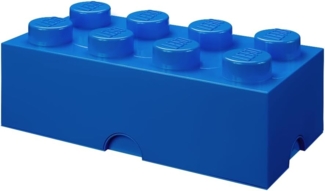LEGO Aufbewahrungsstein, 8 Noppen, Stapelbare Aufbewahrungsbox, 12 l, blau