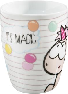 NICI Theodor and Friends It s Magic Rainbow Bubble Tasse, Trinktasse, Trinkbecher, Motivbecher, Porzellan, Weiß Bunt, 8 cm, 41860