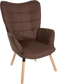 Sessel Garding Stoff (Farbe: braun)