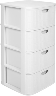 Kreher Rollcontainer 'Domus' mit 4 Schüben aus Kunststoff, rollbar (Farbe wählbar)