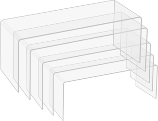 Belle Vous Organizer Acryl Ständer - 5 Größen - Schmuck, Einzelhandel, Figuren (5 St)