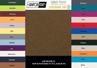 Jersey Spannbettlaken 200 x 220 cm Schokobraun