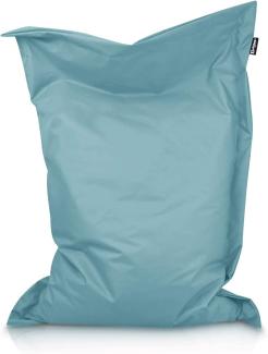 BuBiBag XXL Sitzsack, Outdoor Sitzsäcke für Kinder und Erwachsene, Bodenkissen Beanbag Fatboy wetterfest (Hellblau 145x110 cm)