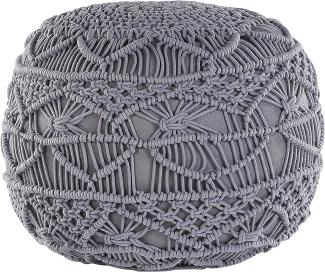 Pouf grau ⌀ 40 cm KAYSERI