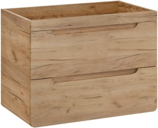 Vente-unique - Waschbeckenunterschrank hängend - Holzfarben - 80 cm - ARUBA
