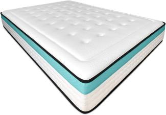 Dreaming Online Viskoelastische Matratze Bio MAX Premium mit Viscogel, fest und bequem, Dicke 24 cm, milbenhemmend, antibakteriell und hypoallergen, Memory Foam, Weiß, 120 x 200