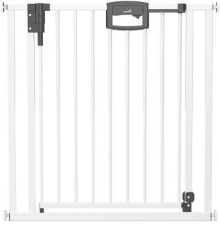 Geuther Türschutzgitter 'Easylock Plus' zum Klemmen für Öffnungen, Metall, Weiß, 128,5 cm - 136,5 cm