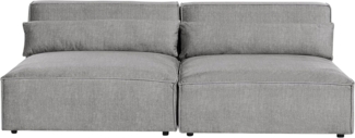 2-Sitzer Sofa grau ohne Armlehnen HELLNAR