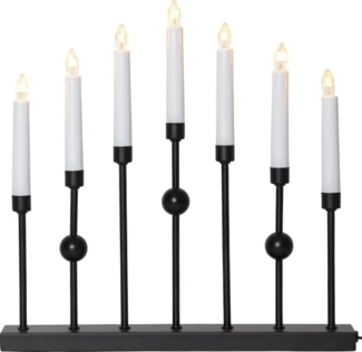 Kerzenleuchter schwarz 7-flammig E10 Strombetrieb B 37cm H 37cm