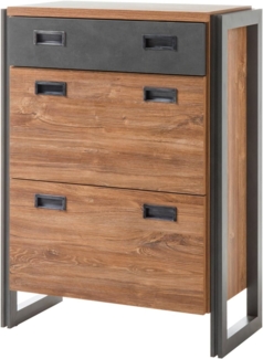 Schuhkipper Auburn Eiche Stirling und Matera grau 75 x 100 cm