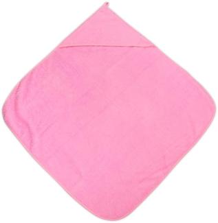 Lorelli Baby-Badehandtuch 80 x 80 cm, Kapuzenhandtuch, Badetuch, ab Geburt rosa