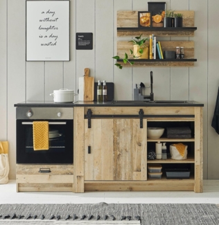 Küche Stove in Used Wood hell Set 4-tlg.