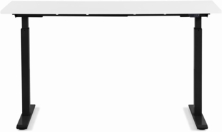 Kare Design Schreibtisch Office höhenverstellbar 120x70 cm, Elektrisch höhenverstellbarer Schreibtisch mit Doppelmotor, Stufenlos höhenverstellbares Tischgestell inkl. Tischplatte, Steh-Sitz Pult