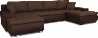 Sofnet Wohnlandschaft Faris U, mit Schlaffunktion und Bettkasten, Ecksofa, U-Form Couch, Schlafsofa mit Wellenfeder