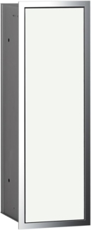 Emco Asis 150 Unterputz Badschrank für WC-Bürste, chrom/Glas weiß, Einbauschrank, Türanschlag wählbar - 973027831