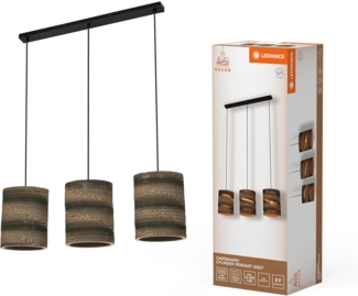 LEDVANCE Decor Kartonzylinder Pendelleuchte 3XE27 Braun