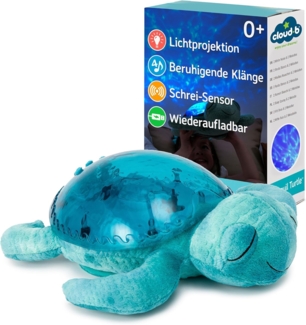 Cloud B Tranquil Turtle Aqua USB-C aufladbar Nachtlicht Projektor Sound