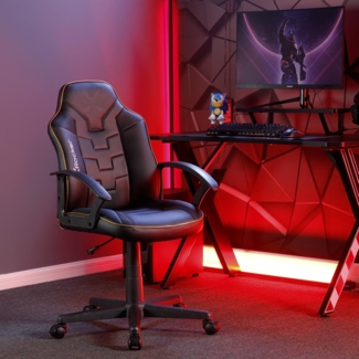 X Rocker Saturn - Gaming-Bürodrehstuhl für Kinder & Teenager - schwarz/gold