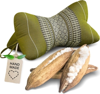 livasia Nackenstützkissen Knochenkissen, vegan und handgefertigt, Ø 15x32cm, Kapok