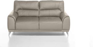 Mivano 2-Sitzer Couch Frisco / 2er Ledercouch in Kunstleder passend zum Sessel und 3er Sofa Frisco / Sofagarnitur / 166 x 92 x 96 / Hellbraun