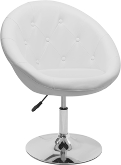 Duhome Sessel Farbenvielfalt höhenverstellbar Kunstleder Clubsessel Coctailsessel Loungesessel - TYP 509A, Farbe:Weiss, Material:Kunstleder