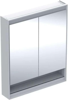 Geberit ONE Spiegelschrank mit ComfortLight, 2 Türen, Aufputzmontage, mit Nische, 75 x 90 x 15 cm, 505.832.00, Farbe: Aluminium eloxiert - 505.832.00.1