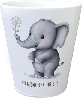 speecheese Blumentopf Grauer Elefant - Blümchen für dich Blumentopf