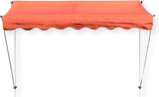 Grasekamp Klemmmarkise Ontario 205x130 cm Orange Balkonmarkise höhenverstellbar von 200 cm – 320 cm