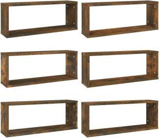 vidaXL Würfelregale 6 Stk. Räuchereiche 60x15x23 cm Holzwerkstoff 815926