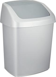 Curver Abfallbehälter, Silver-Coal, 15 l