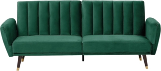 Schlafsofa 3-Sitzer Samtstoff smaragdgrün VIMMERBY