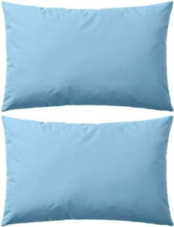 vidaXL Gartenkissen, 2 Stück, Polyestergewebe hellblau, 60x40 cm