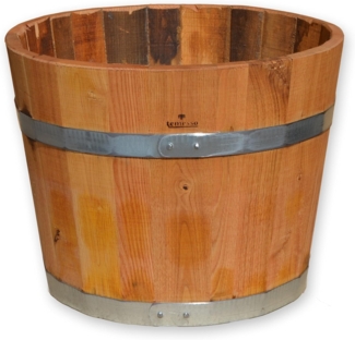 Temesso Pflanzkübel Kübel geölt, Blumenkübel aus Kastanienholz: 60 cm