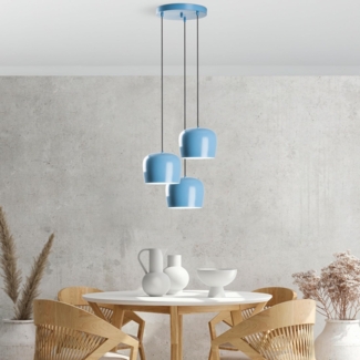 Kronleuchter, 'Yozgat', 114 x 45 x 45, Hellblau