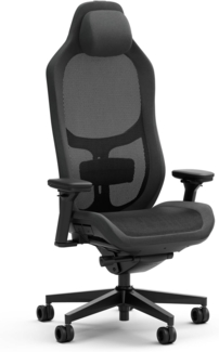 Fractal Design Refine Mesh Dark Gaming Chair - iF Design Award 2025 - Ergonomic Office Desk Chair Functionality with 4D Adjustable Armrests, High-Back Support, Lumbar Cushion, and Breathable Mesh