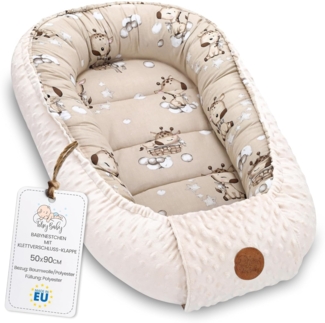 Nestchen Baby - Babynestchen Neugeborene Minky Babynest für Kinderbett Vielseitiges tragbar Nest kuschelnest zubehör für babybett warm Winter coccon Giraffen