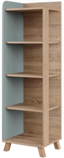 Badregal Karen Sonoma/Blau 40 x 128 cm mit 4 Fächern Vicco