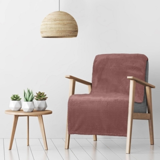 Wohndecke Kuscheldecke Decke MICROFASER Sofadecke Tagesdecke CINDY3 70x160 cm rosa